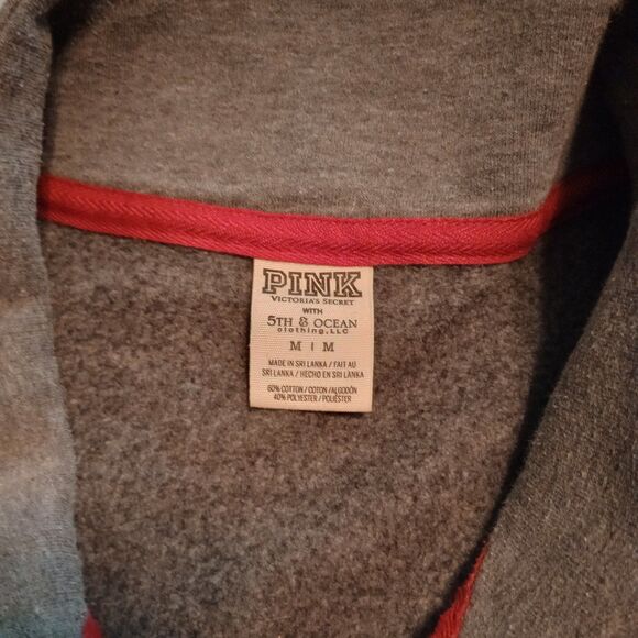 Pink VS 5th & Ocean Arkansas Razorbacks 1/4 Zip Pullover M Bling See Description - Picture 4 of 10